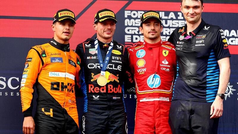 F1. Gran Premio Imola: Ferrari terza incomoda con una McLaren che fa paura a Verstappen