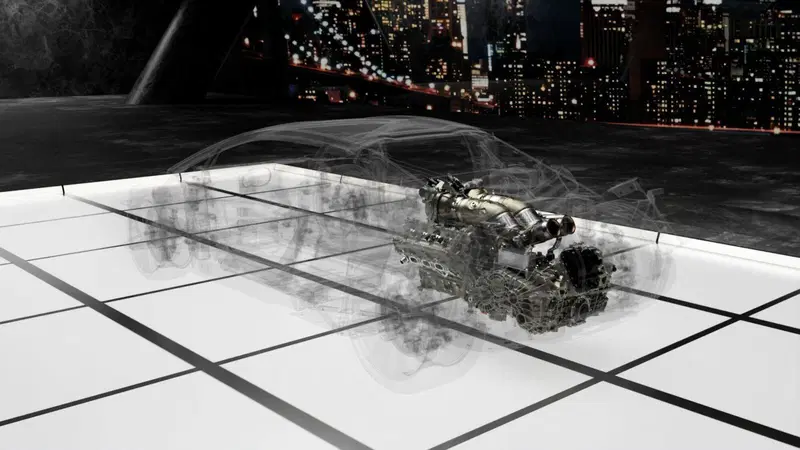 Lambo Temerario: ci vuole un po' di occhio, ma sull'avantreno si intravedono i due motori elettrici