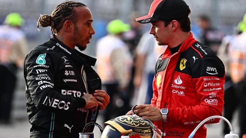 Lewis Hamilton e Charles Leclerc