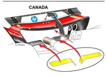 F1. Ferrari, ala posteriore a cucchiaio per la SF-24 in Canada. Ecco il dettaglio tecnico