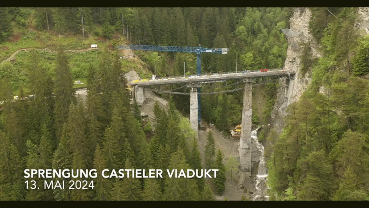 Svizzera: il ponte va gi&ugrave; con la dinamite, ma senza permesso