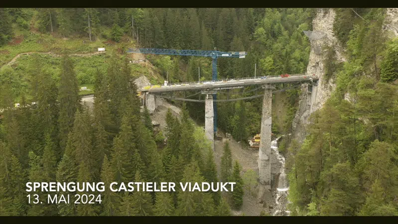 Svizzera: il ponte va gi&ugrave; con la dinamite, ma senza permesso