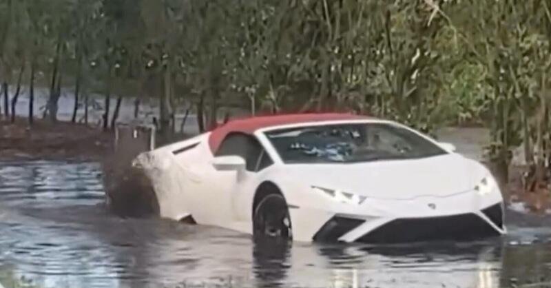 Lamborghini Huracan salvata per un pelo... dall&#039;uragano [VIDEO]
