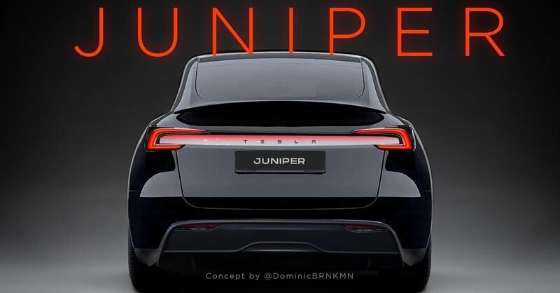 Tesla Model Y: ecco il render definitivo della nuova Juniper