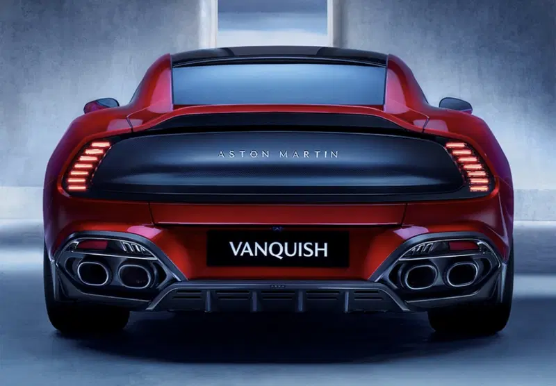 Il posteriore dell'Aston Martin Vanquish