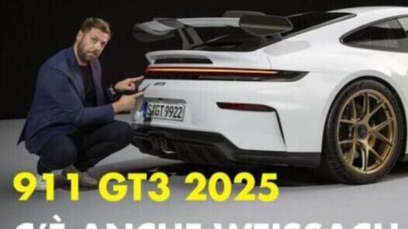 Nuova PORSCHE 911 GT3 2025 anche Weissach [VIDEO]