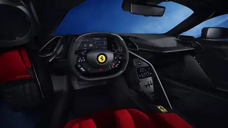 L'abitacolo della Ferrai F80