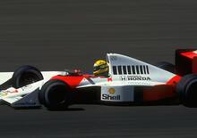 F1. GP Brasile, Hamilton a bordo della McLaren MP4/5B di Ayrton Senna