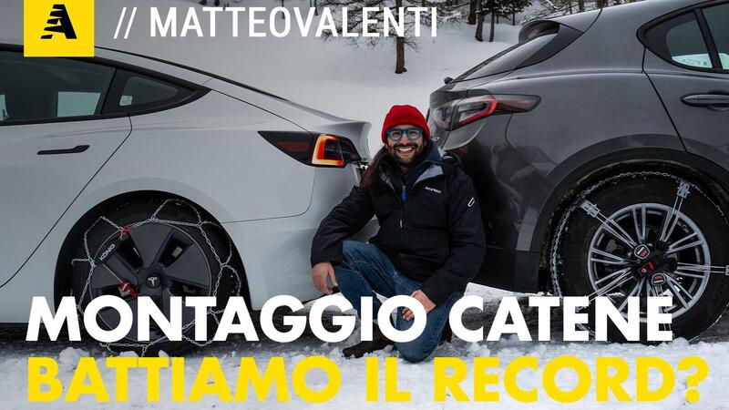 Proviamo a battere il record-man delle catene da neve. Quanto ci vuole a montarle? [Video]