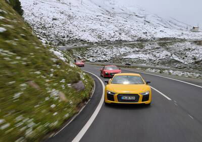 Audi R8 V10 plus Coupé: regina estiva delle alpi