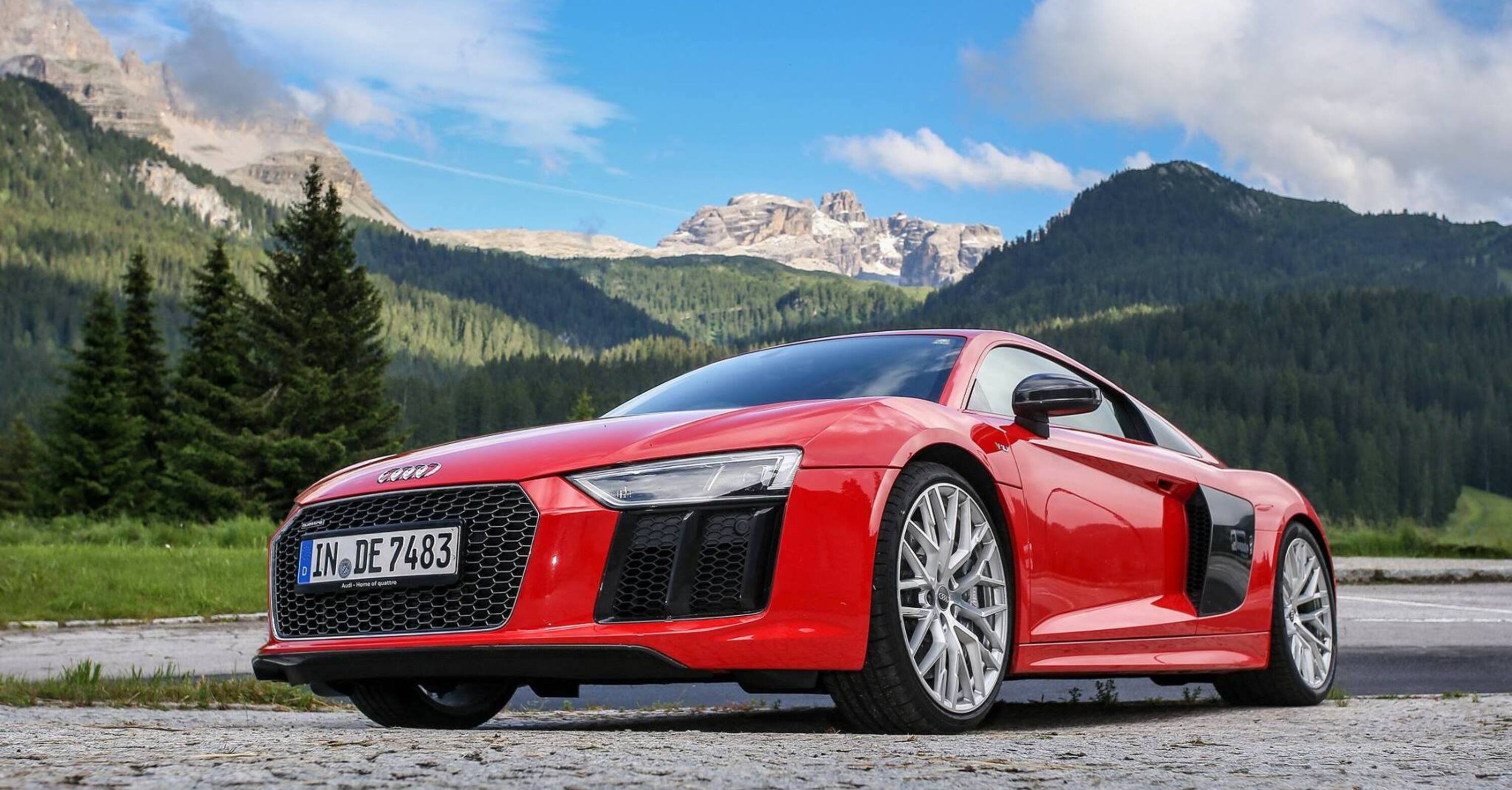 Audi R8 V10 plus Coup&eacute;: regina estiva delle alpi