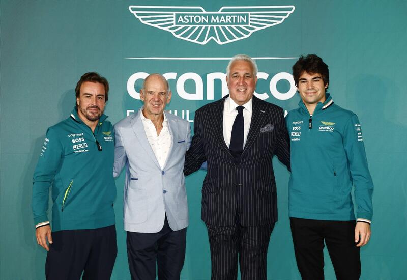 Fernando Alonso, Adrian Newey, Lawrence Stroll e Lance Stroll