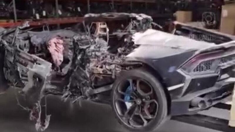 Lamborghini Huracan: irrecuperabile, fatta pezzi per i ricambi [VIDEO]