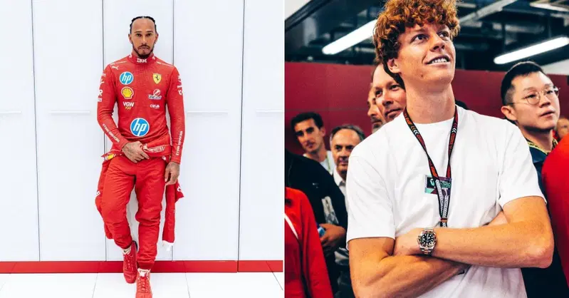 F1. Anche Jannik Sinner folgorato da Lewis Hamilton in Ferrari: "Strano vederlo in rosso ma sar&agrave; una grande stagione per lui e Leclerc"