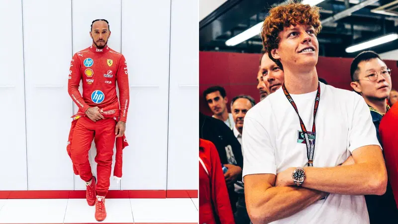 F1. Anche Jannik Sinner folgorato da Lewis Hamilton in Ferrari: "Strano vederlo in rosso ma sar&agrave; una grande stagione per lui e Leclerc"