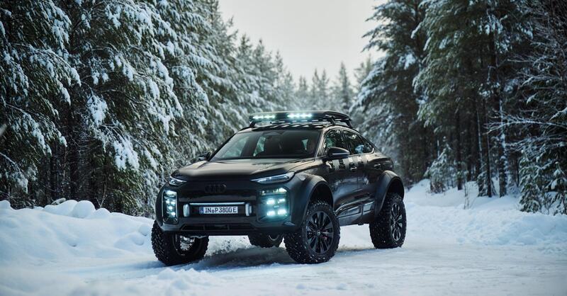 Audi a ruote alte, anzi, di pi&ugrave;: la Q6 Concept e-tron off road scala pendenze del 100%