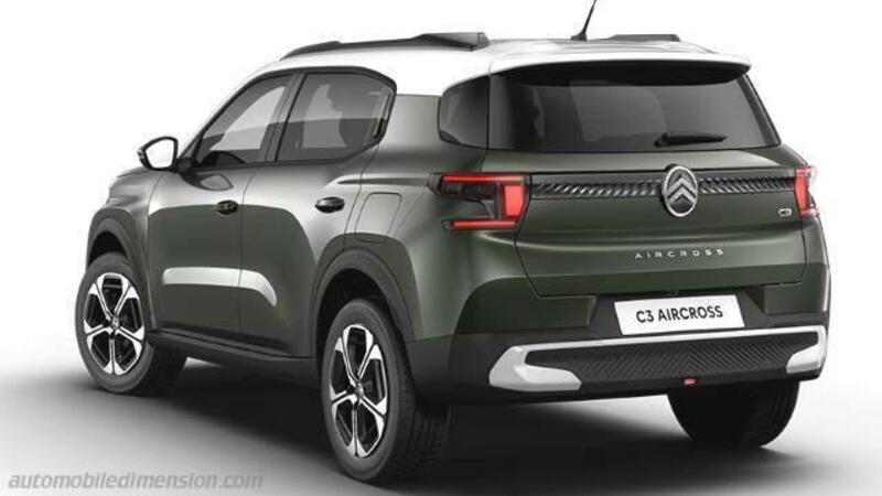 Il posteriore della nuova Citroen C3 Aircross 2025