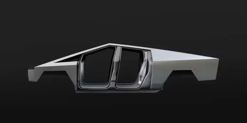 L'esoscheletro di acciaio inox del Cybertruck