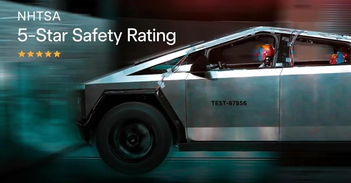 Tesla Cybertruck: lo schianto e i giudizi dell'NHTSA, 5 stelle [VIDEO]