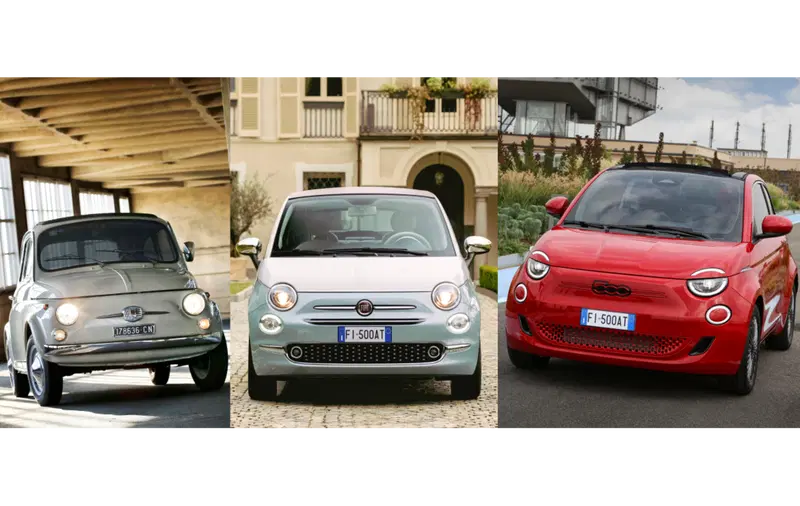 Le tre generazioni della Fiat 500