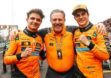 F1. GP Cina, dominio McLaren su Russell, Piastri: Voglio lottare per il titolo. Problemi per Norris