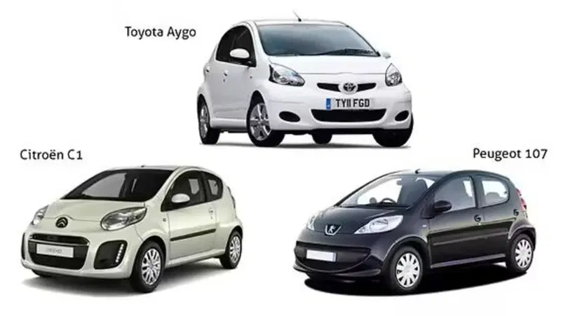 Le tre gemelle: Aygo, C1 e 107