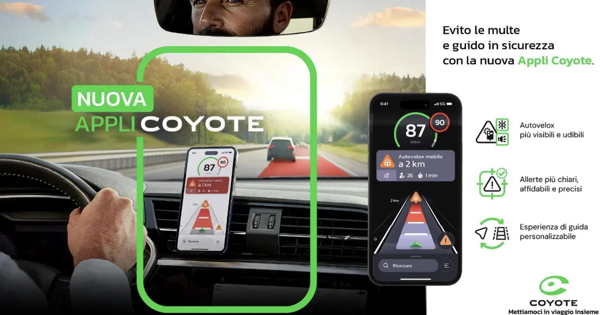Coyote si rilancia in Italia, ma copre quasi tutta l'Europa, percorsi e autovelox in evidenza