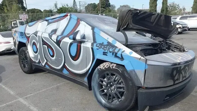 Irreparabile: questo Tesla Cybertruck &egrave; passato per le mani dei dimostranti anti Musk