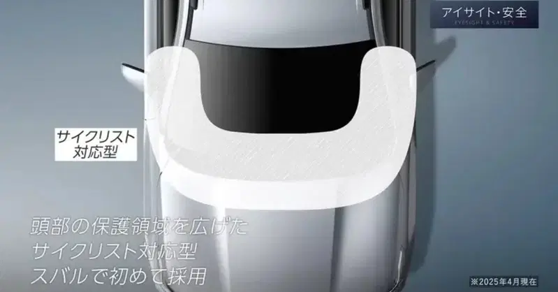 Subaru ha l'airbag che salva i ciclisti (oltre ai pedoni) 