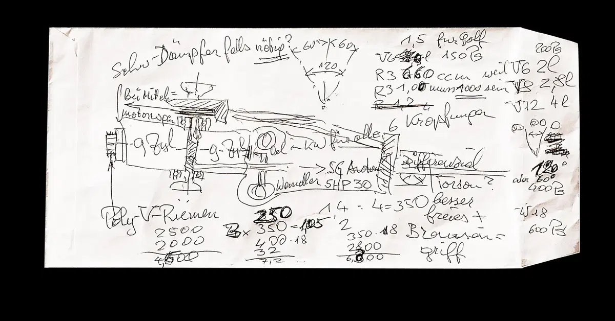 Il motore pi&ugrave; complesso del mondo &egrave; nato da un disegnino su un pezzo di carta 