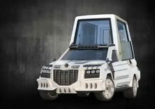 La nuova (orrenda) Papamobile di DARTZ per il pontefice americano è made in USA e anti drone... 