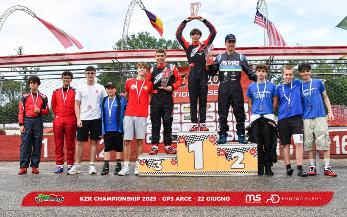 KZR Championship: ad Arce trionfano Ghidini, Celentano e Pelosi in un GP5 mozzafiato tra sole e piog