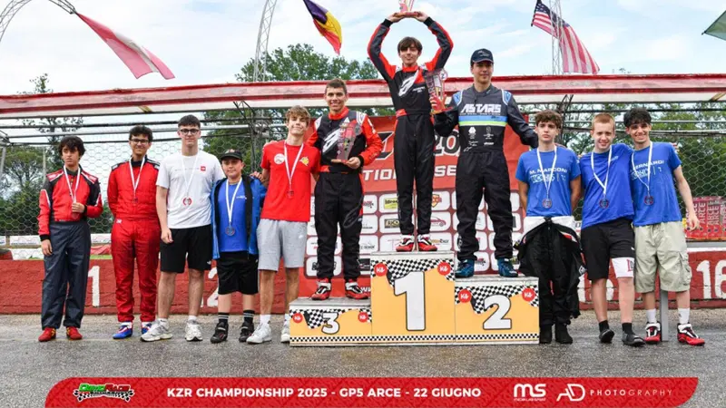 KZR Championship: ad Arce trionfano Ghidini, Celentano e Pelosi in un GP5 mozzafiato tra sole e pioggia
