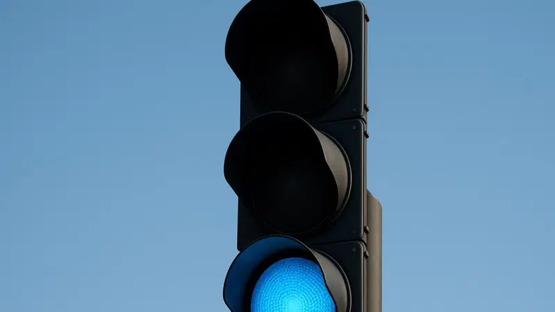 Il semaforo &egrave; mezzo verde e mezzo blu, perch&eacute; non &egrave; "midori"