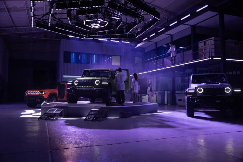 La Jeep Wrangler su set di Jurassic World Rebirth