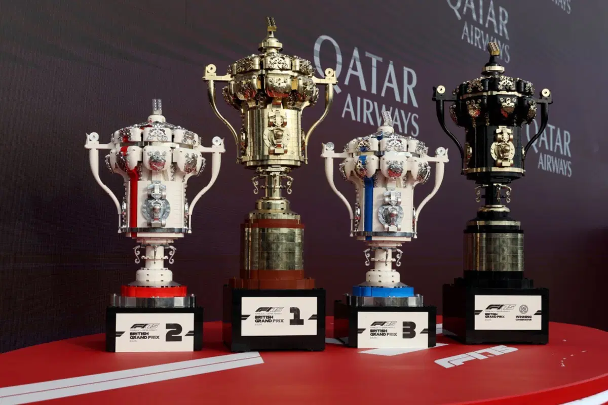 F1. Il vincitore del Gran Premio di Silverstone 2025 solleverà un trofeo fatto di mattoncini Lego (2)