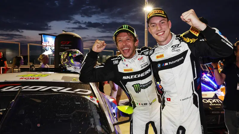 GTWC. Valentino Rossi re indiscusso di Misano: vince con Raffaele Marciello Gara 1 della Sprint Cup