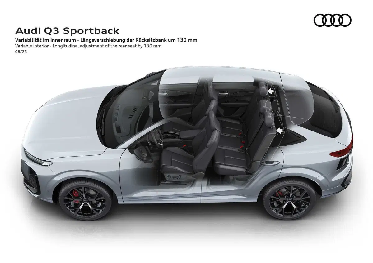 Nuova Audi Q3 Sportback, arriva la terza generazione: il SUV compatto premium diventa più digitale, efficiente e sportivo (6)