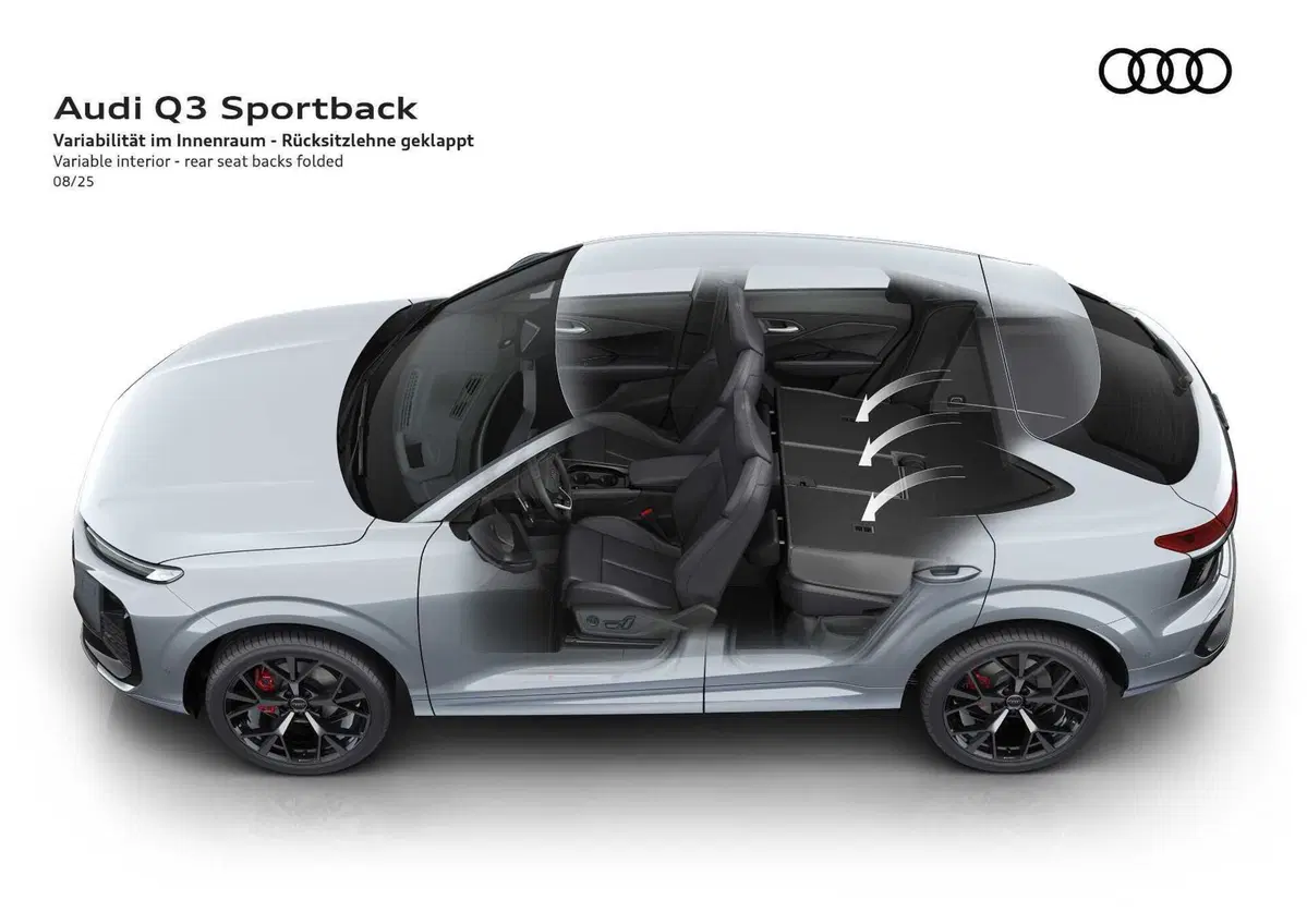 Nuova Audi Q3 Sportback, arriva la terza generazione: il SUV compatto premium diventa più digitale, efficiente e sportivo (8)