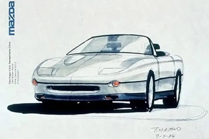 Uno dei primi bozzetti della MX-5