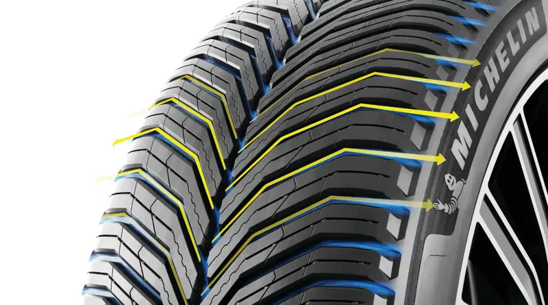 Il battistrada "V-Shape" della Crossclimate 3 Sport