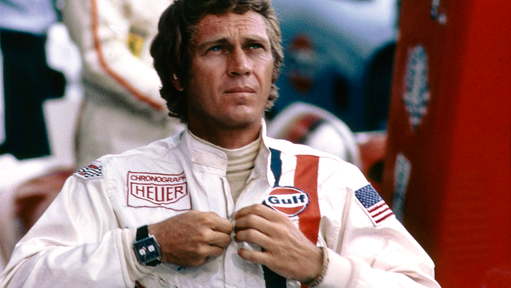 Steve McQueen durante le riprese del film Le Mans