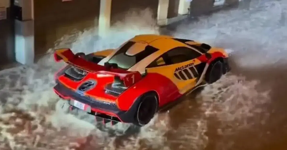 Alla guida di una McLaren Senna, attraversa le strade allagate di Malta: ecco il video che ha spopolato sui social