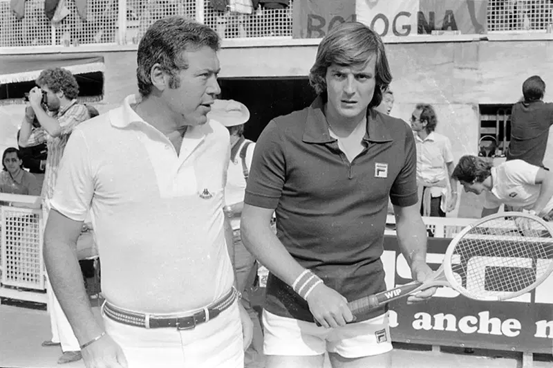 Nicola Pietrangeli e Adriano Panatta