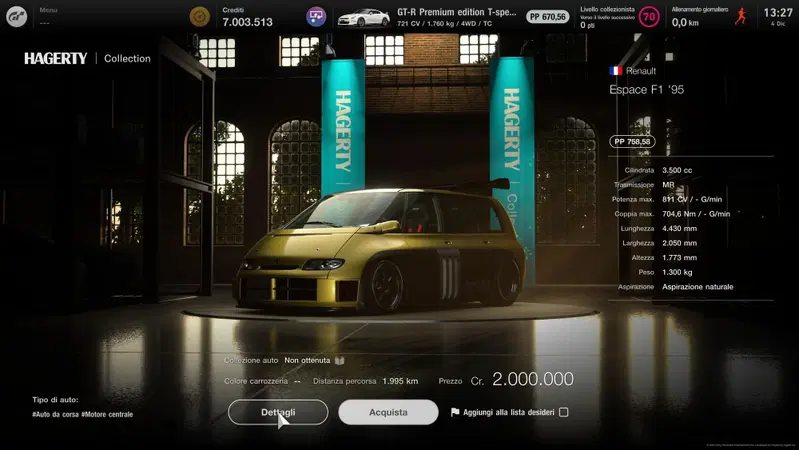 Tra le nuove auto offerte da Spec III l'Espace F1 &egrave; sicuramente la pi&ugrave; suggestiva