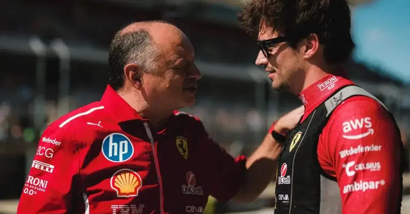 Fr&eacute;d&eacute;ric Vasseur e Charles Leclerc