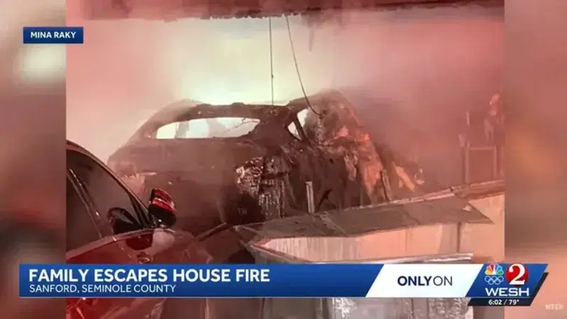 Tesla Model Y prende fuoco mentre &egrave; in carica: incendio distrugge una casa in Florida