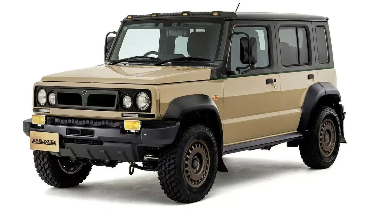 Suzuki Jimny 5 porte by Damd: il frontale Lancia che fa impazzire il Giappone