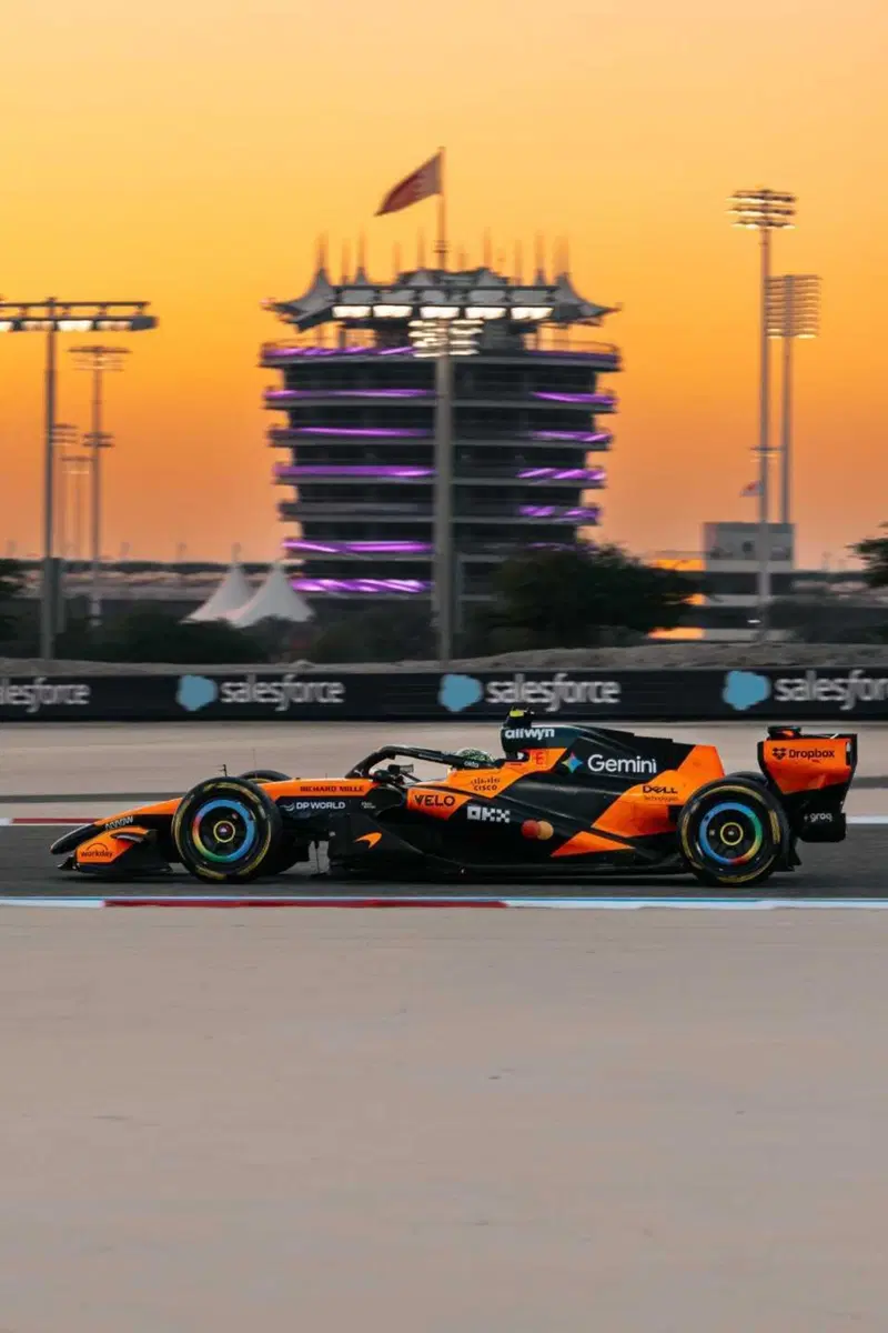 Lando Norris sulla sua McLaren