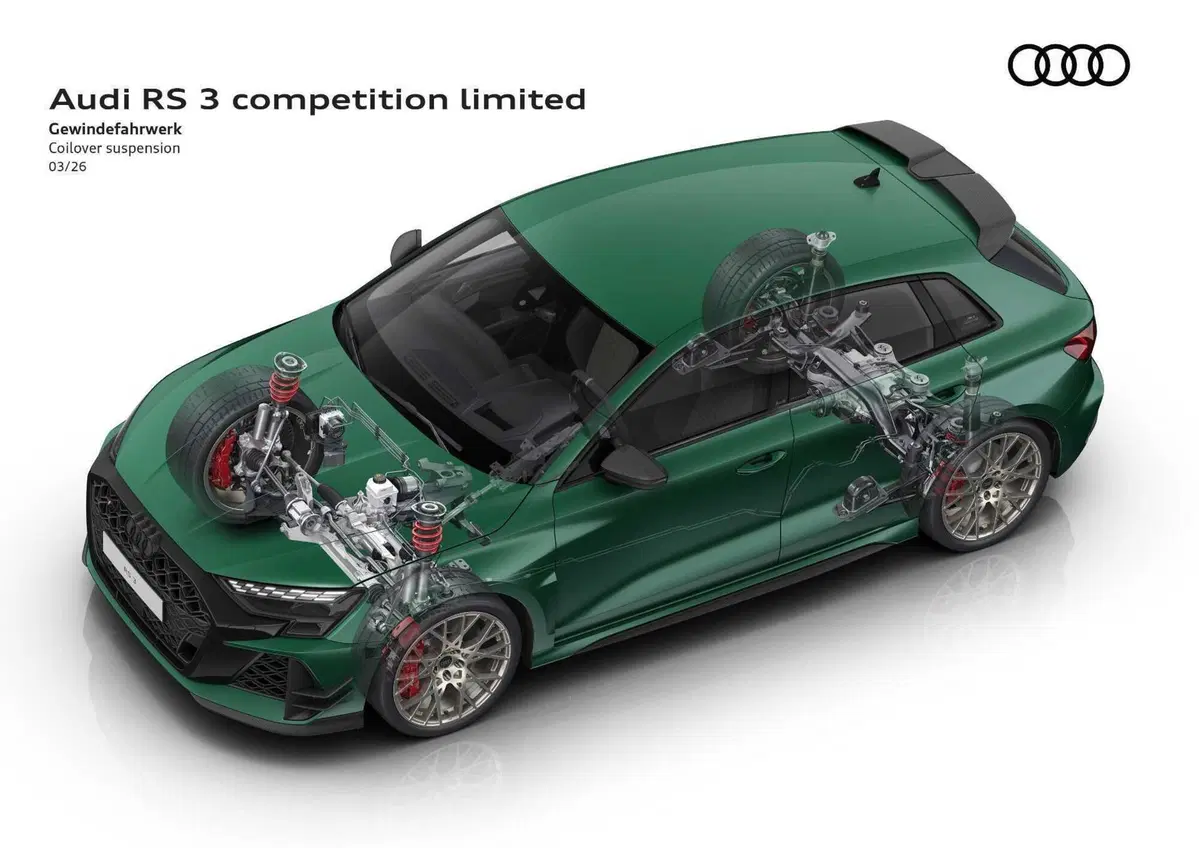 Audi RS 3 Competition Limited 2026: un motore leggendario e cinquant'anni di cilindri che non si dimenticano